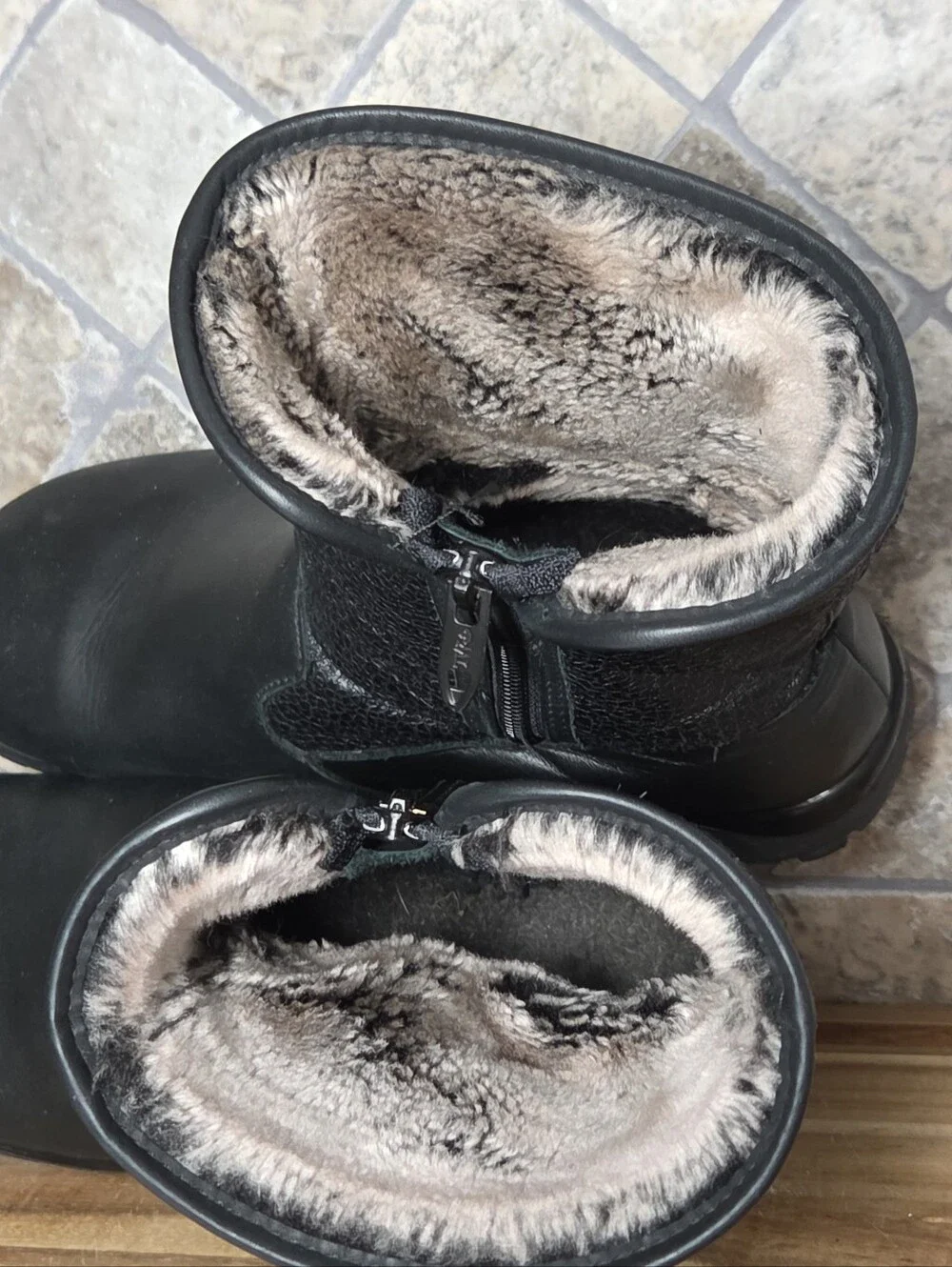 Womans Toe Warmers Shield Waterproof Black Leather Winter Boots 8W